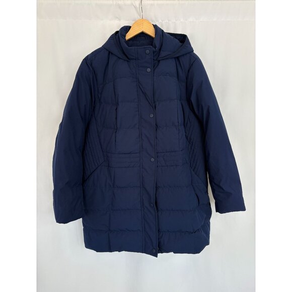 Land's End Women's Quilted Stretch Down Coat See pics for approx measurements - Picture 1 of 7